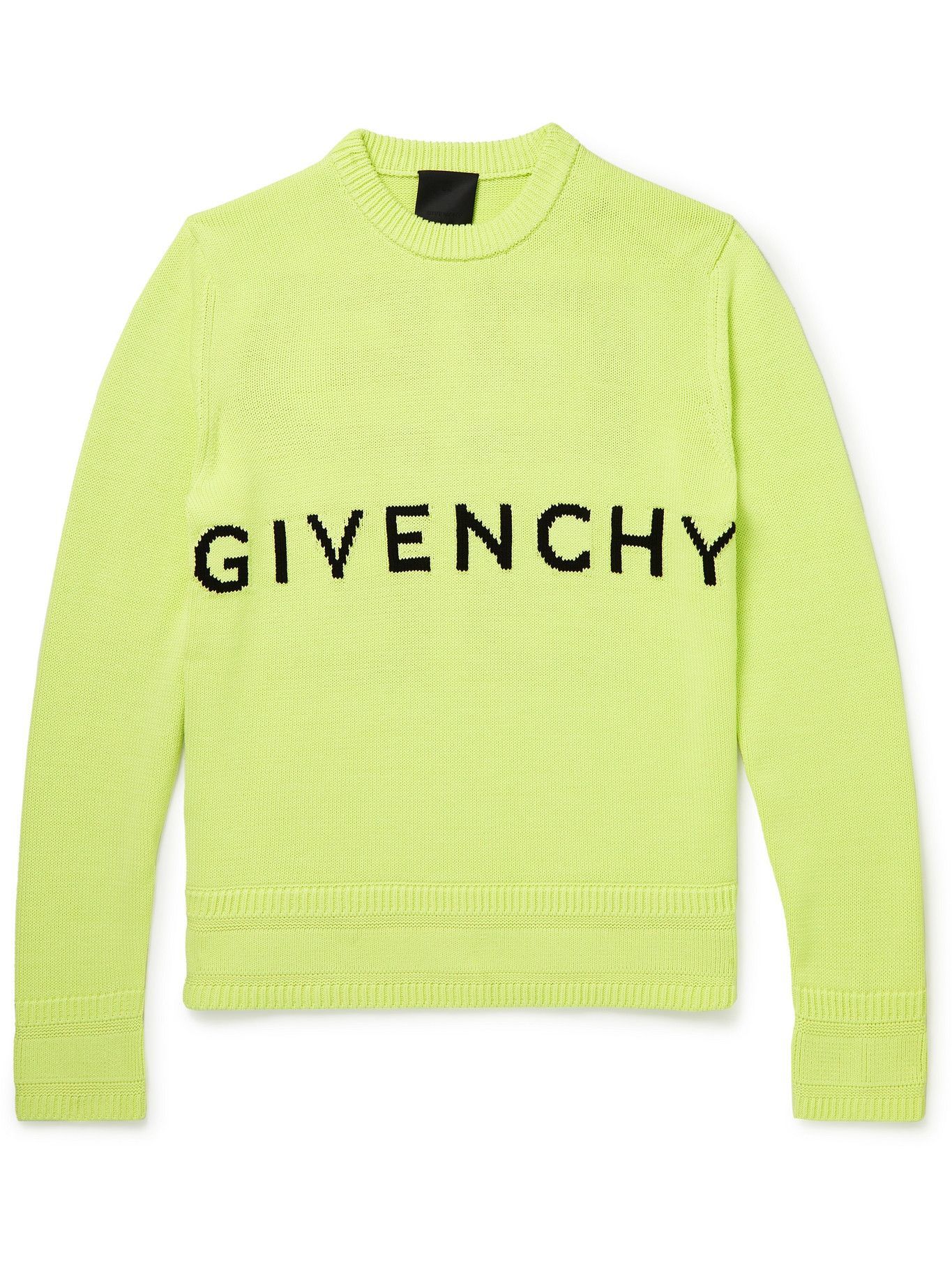 Givenchy - 4G Logo-Intarsia Cotton Sweater - Yellow Givenchy