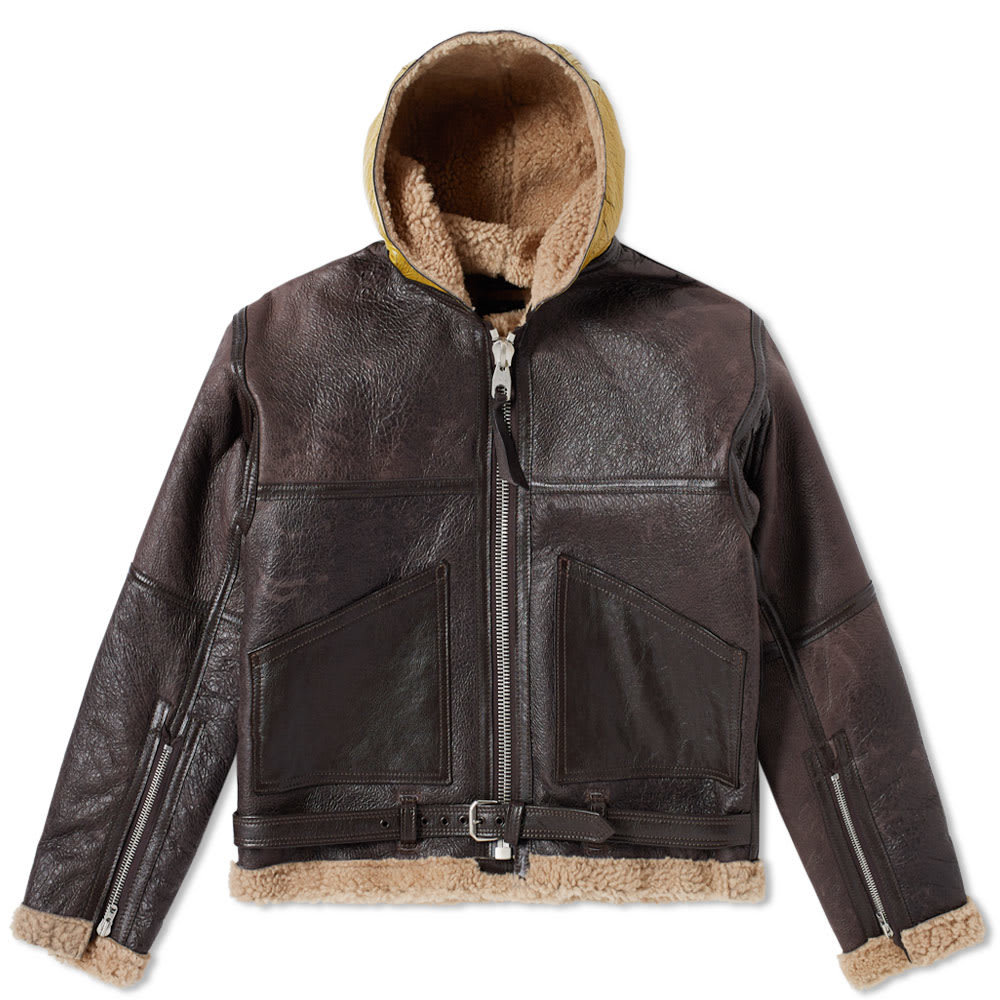 Nigel Cabourn Authentic Hand-Painted Dropzone Sheepskin Jacket Nigel ...