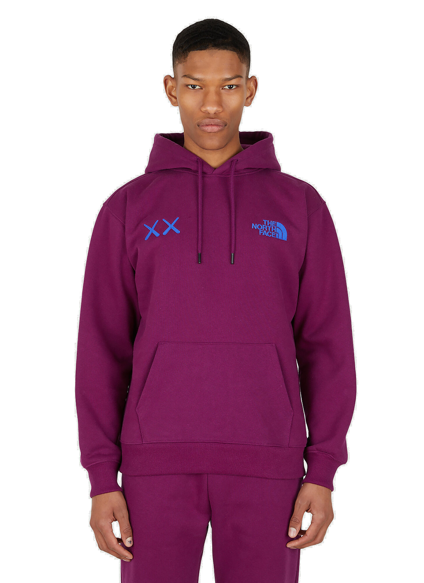 x KAWS Hooded Sweatshirt in Purple The North Face