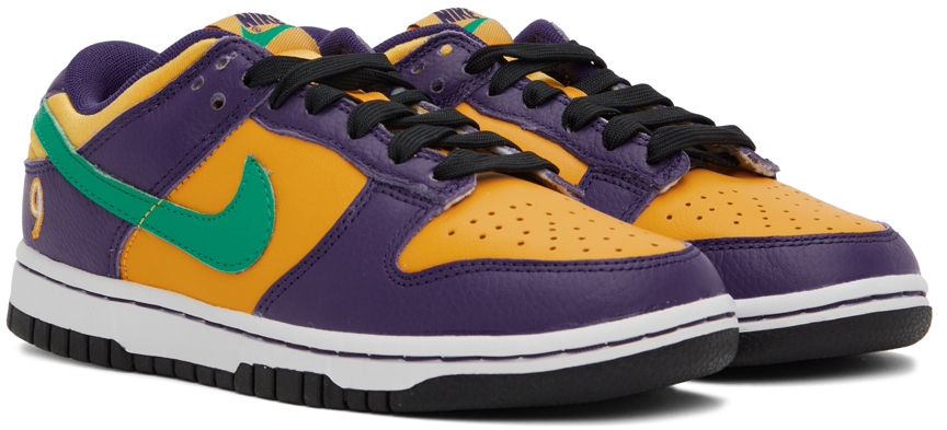 nike purple and yellow basketball shoes