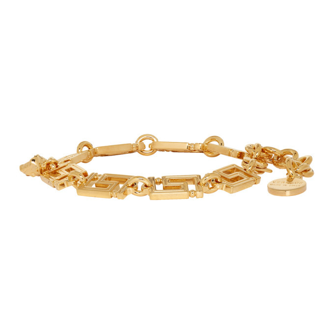 Versace Gold Greek Key Chain Bracelet Versace
