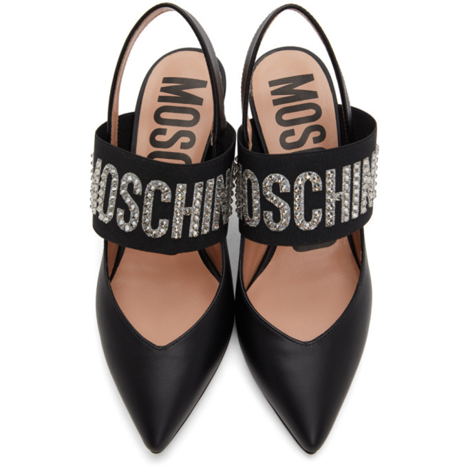 moschino logo heels