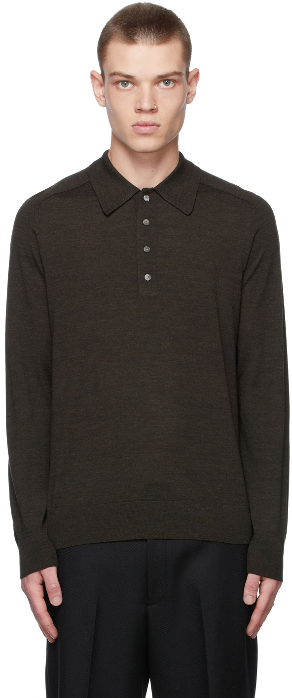 theory long sleeve polo