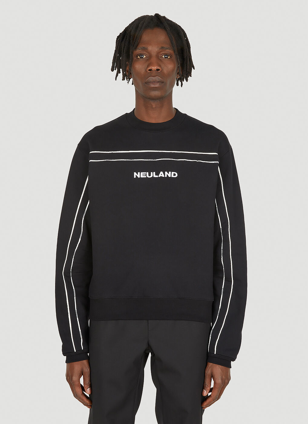 Neuland Embroidered Sweatshirt in Black GmbH