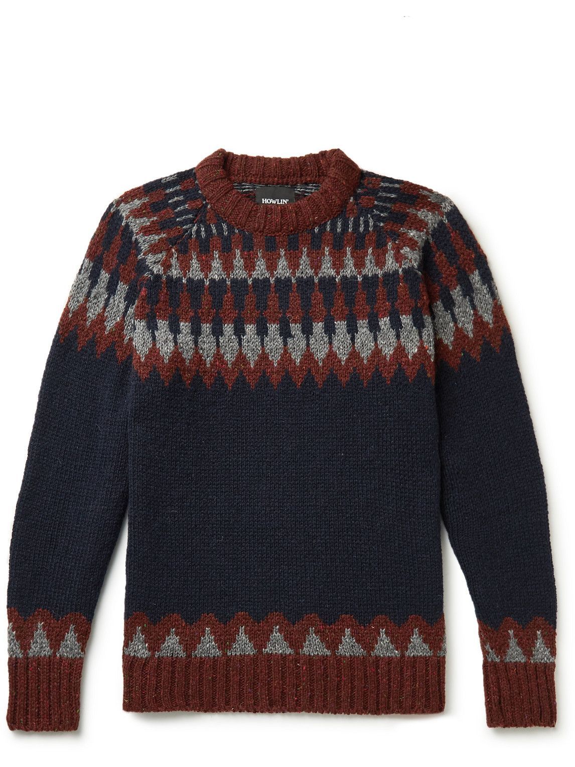 Howlin' - Before the Snowfall Fair Isle Wool and Mohair-Blend Sweater ...