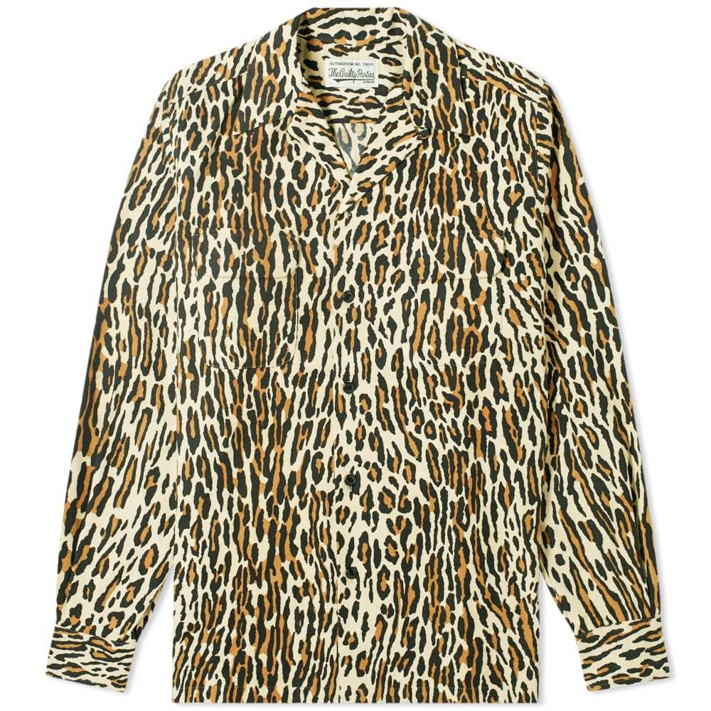 Wacko Maria Leopard Flannel Open Collar Shirt Wacko Maria