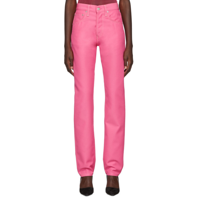 helmut lang pink jeans