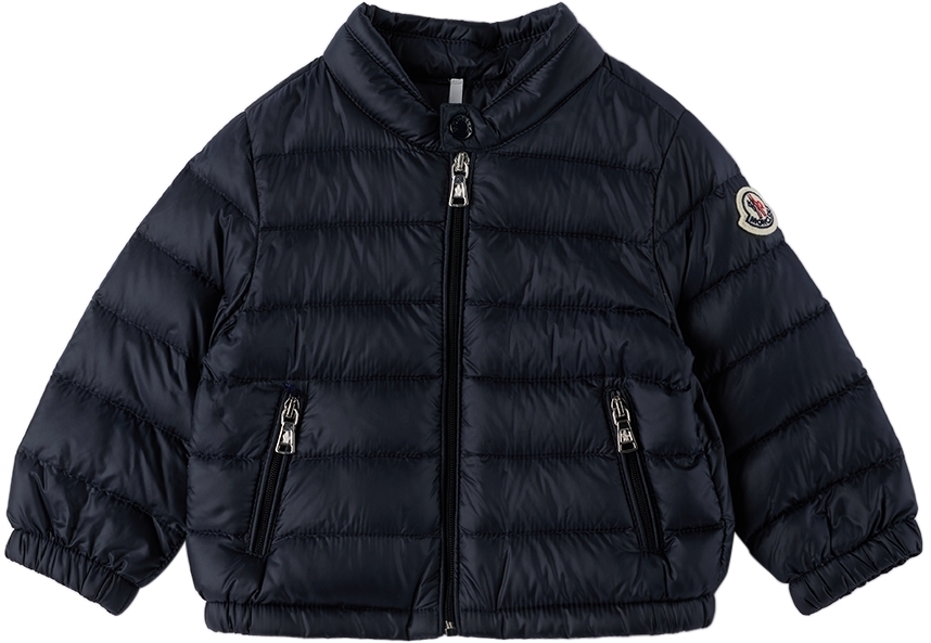 Moncler Enfant Baby Boys Logo Romper in Navy main image 0