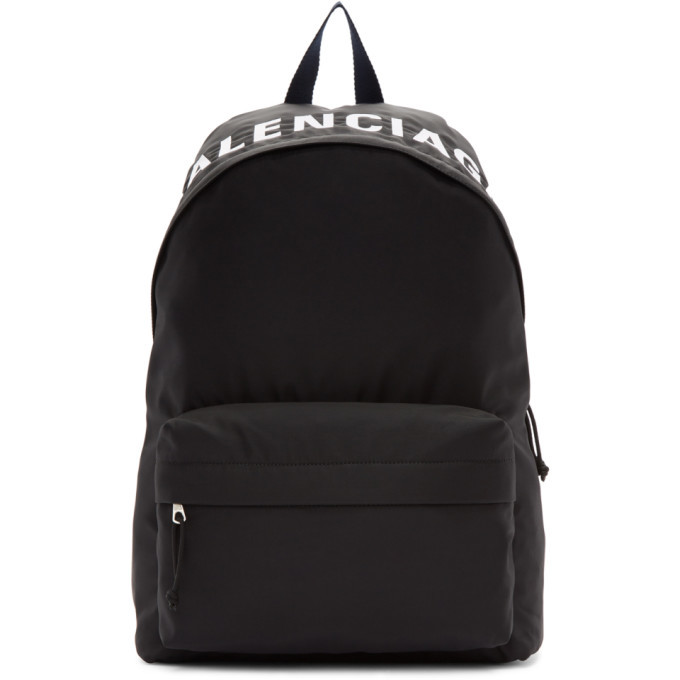 Balenciaga Black and Navy Wheel Backpack Balenciaga