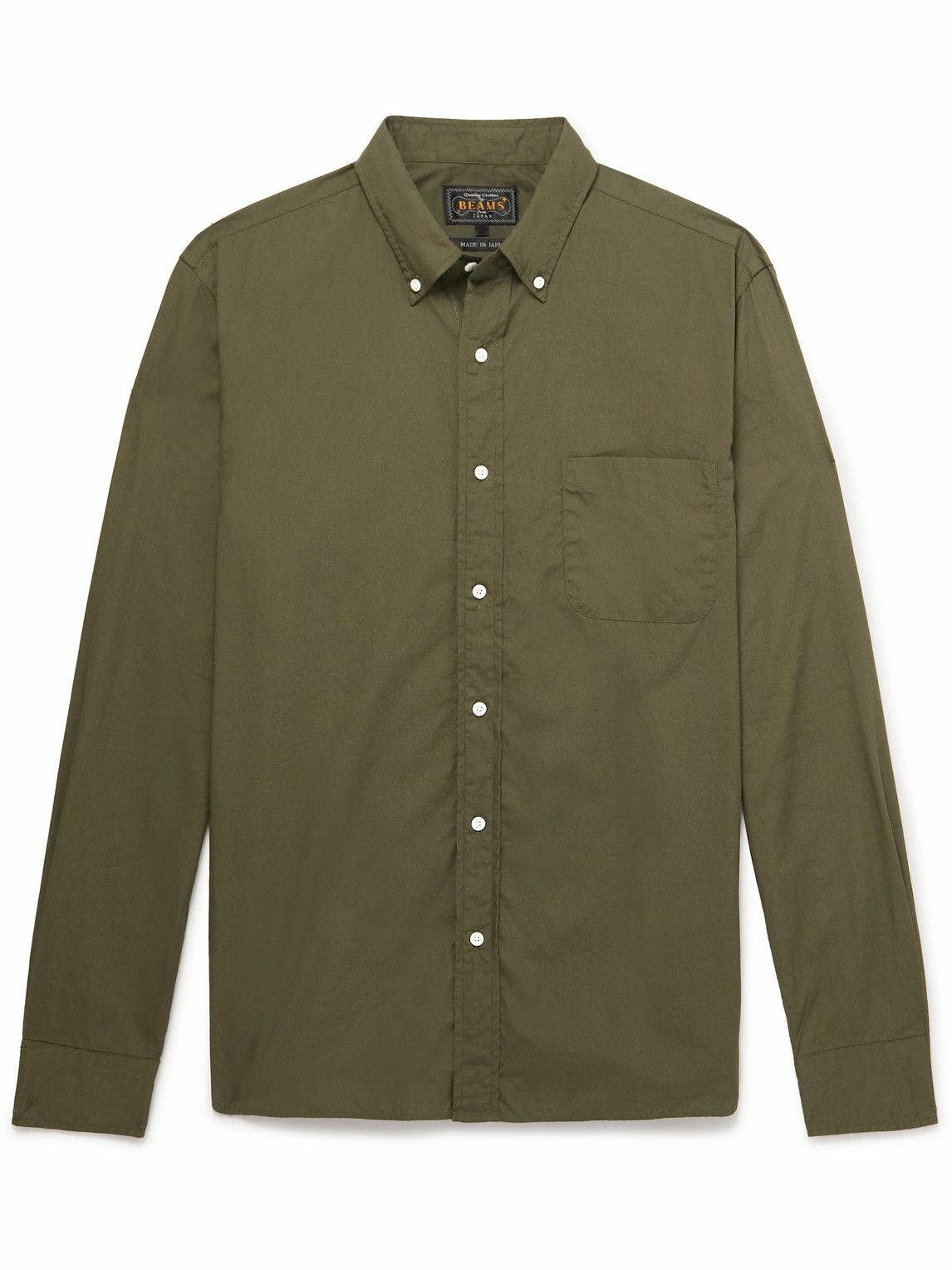 Photo: Beams Plus - Button-Down Collar Cotton Shirt - Green