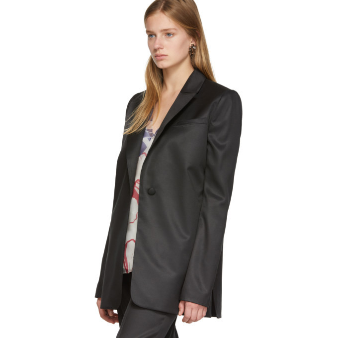 Marina Moscone Black Oversized Boyfriend Blazer