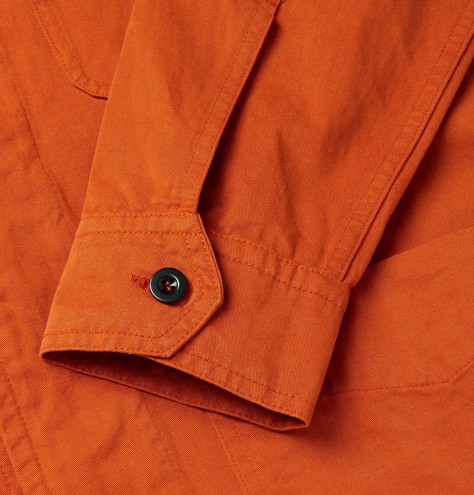 Mr P. - Garment-Dyed Cotton-Twill Jacket - Men - Orange Mr P.