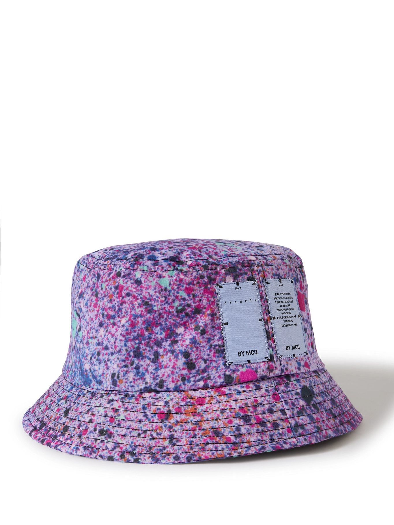 MCQ - Logo-Appliquéd Printed Shell Bucket Hat - Purple McQ Alexander ...