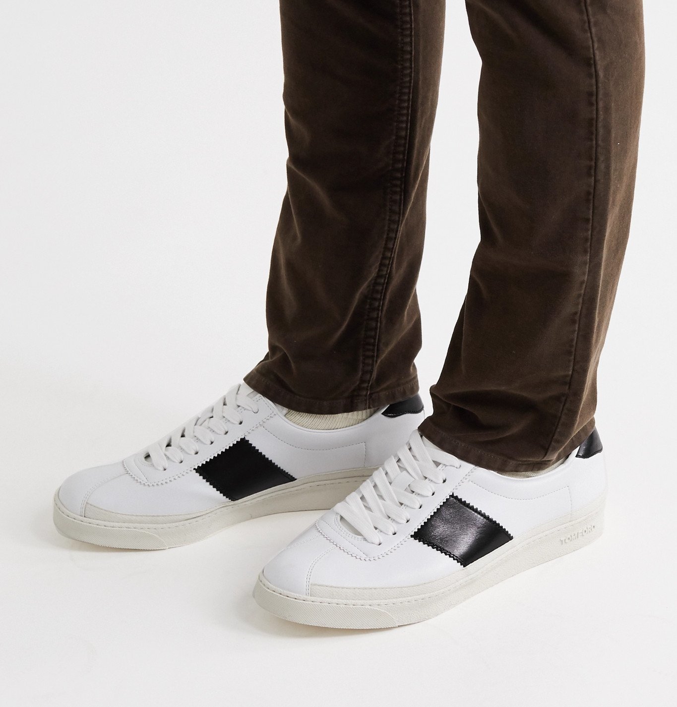 TOM FORD - Bannister Leather Sneakers - White TOM FORD