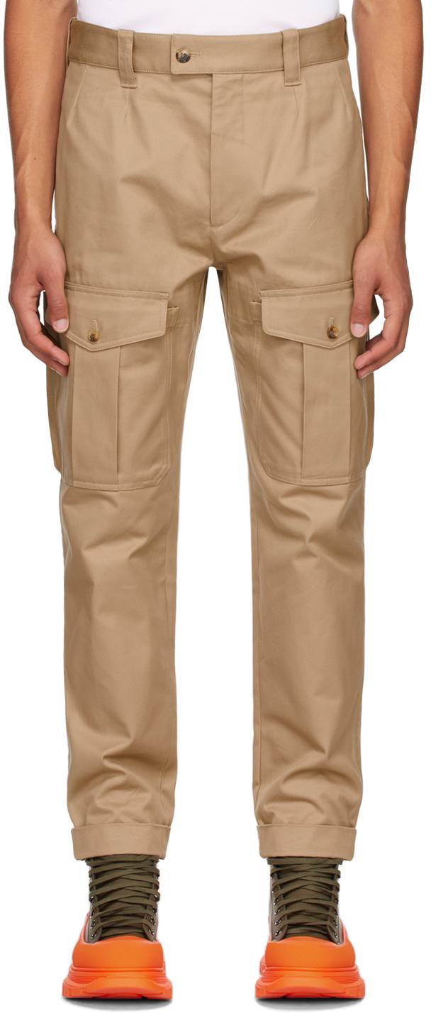 Alexander McQueen Beige Baggy Military Cargo Pants Alexander McQueen