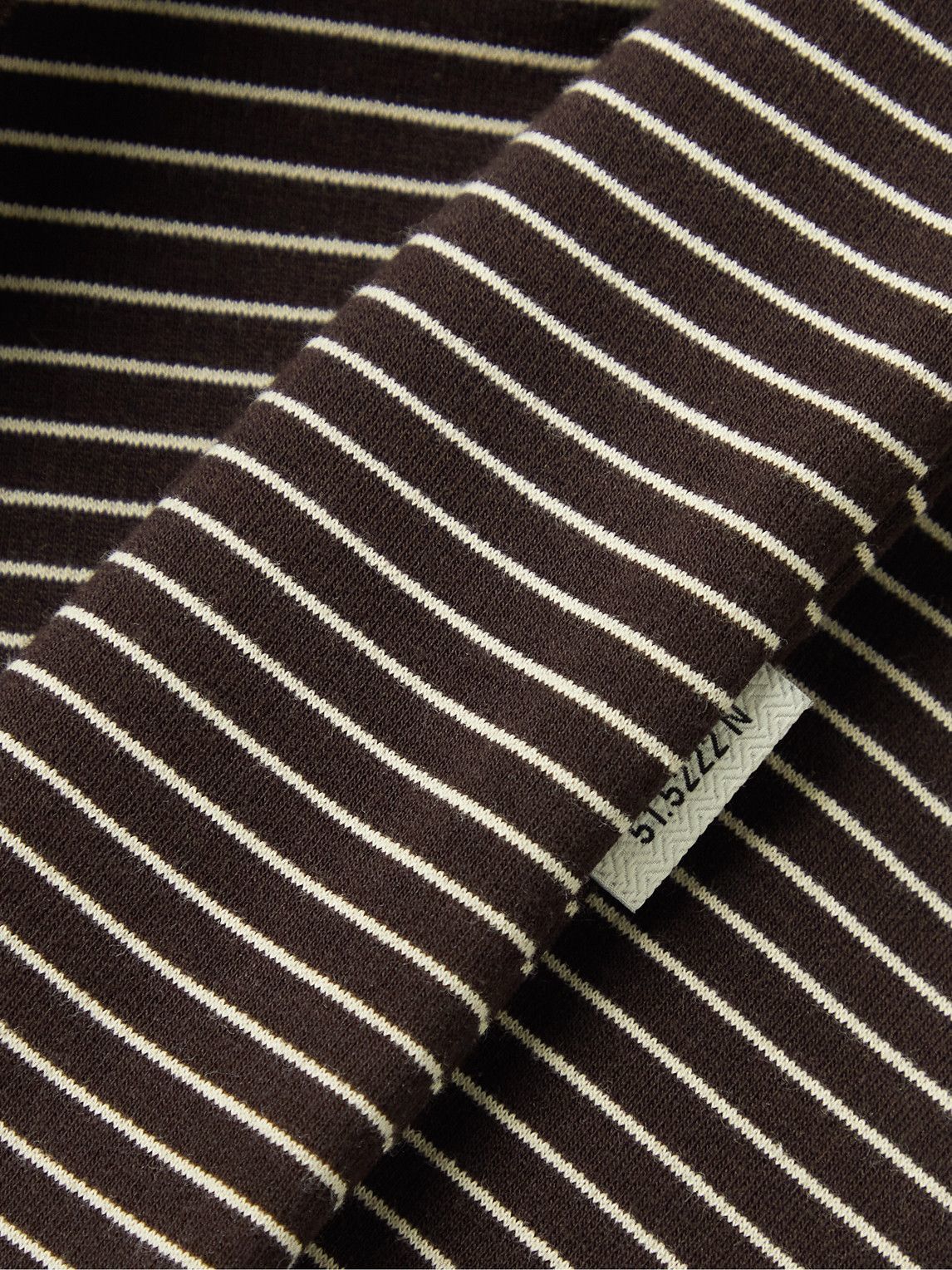 Oliver Spencer - Newport Striped Organic Cotton-Jersey T-Shirt - Brown