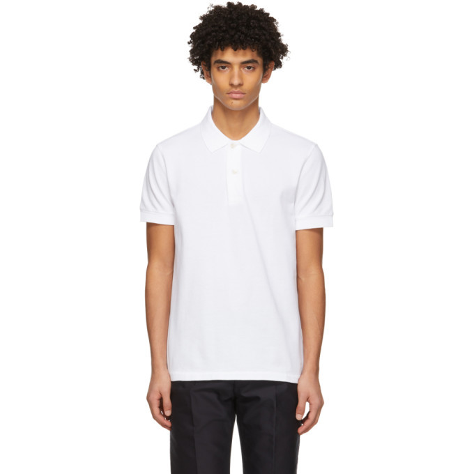 Tom Ford White Tennis Pique Polo TOM FORD