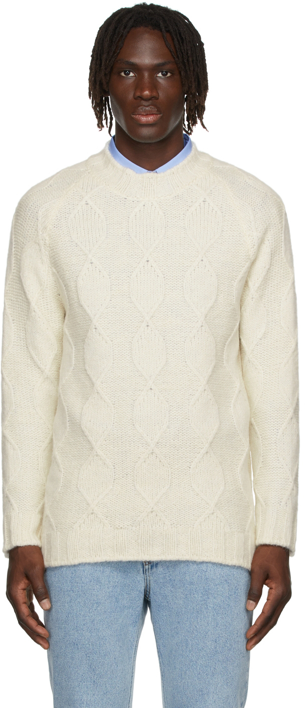 Ernest W. Baker Off-White Cable Knit Sweater Ernest W. Baker