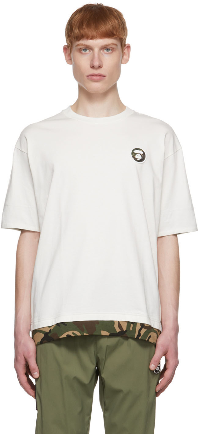 AAPE by A Bathing Ape Off-White Cotton T-Shirt AAPE by A Bathing Ape