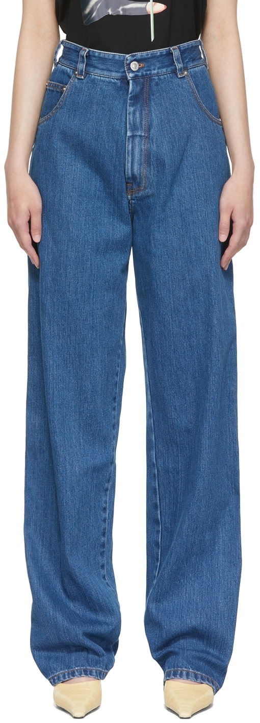 Photo: Kwaidan Editions SSENSE Exclusive Blue Tapered Jeans