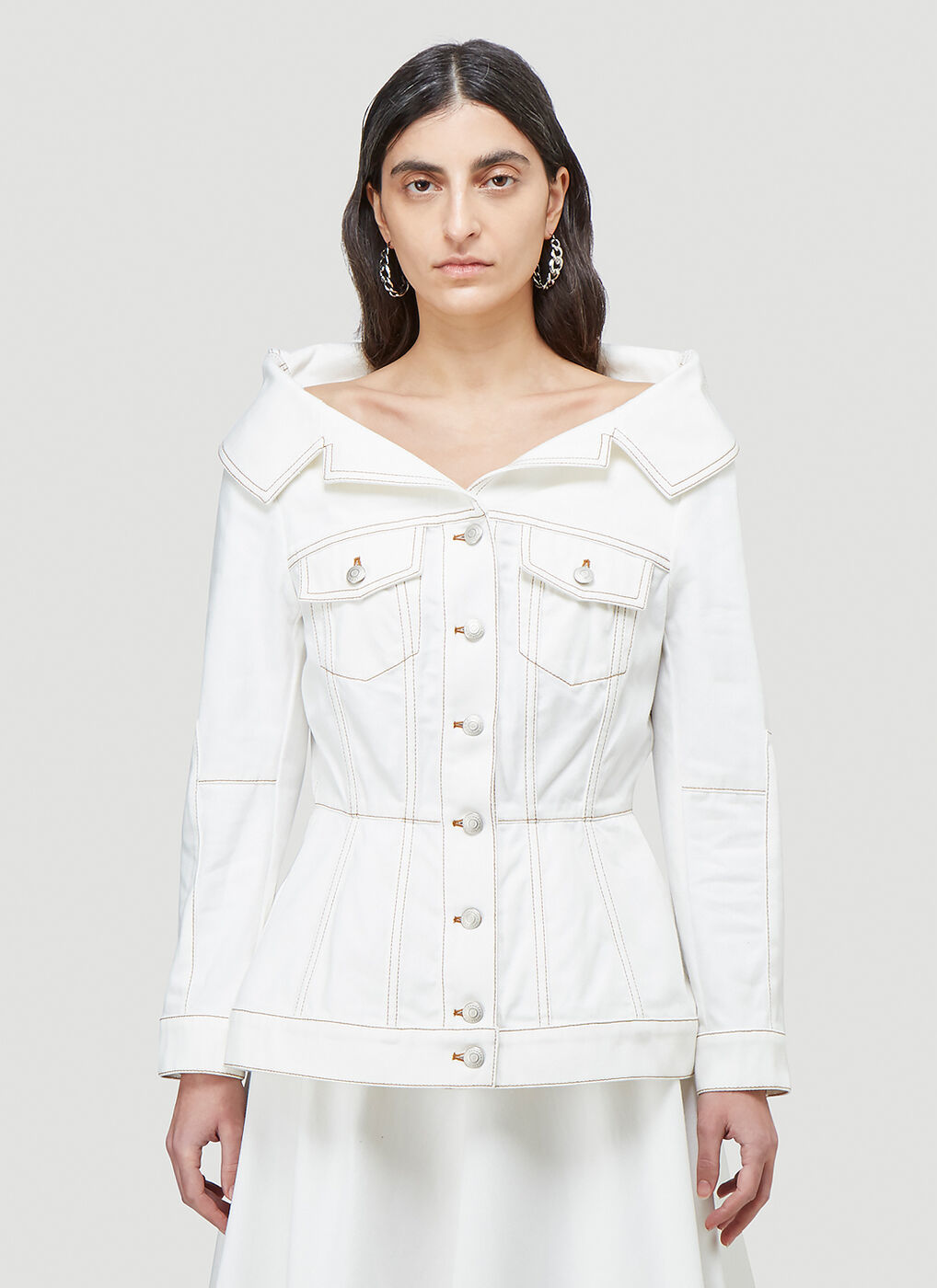 Photo: Structured Denim Jacket in White