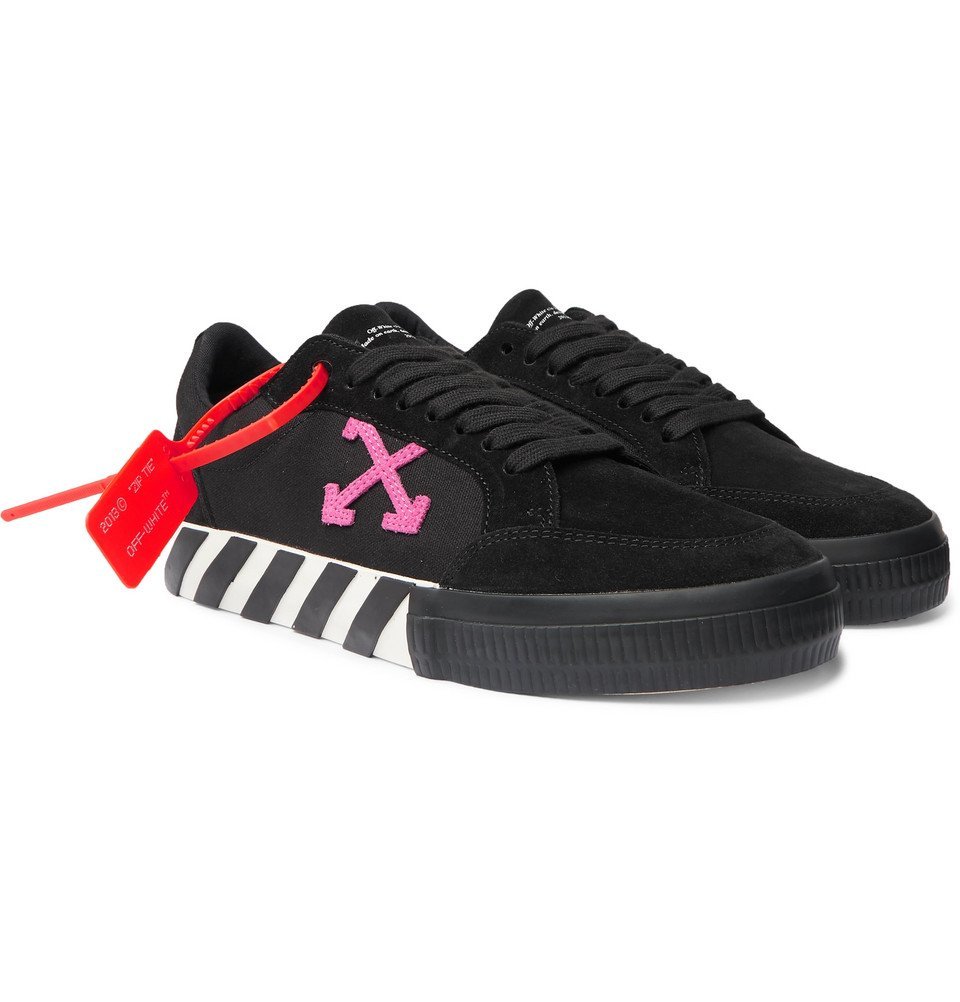 Off-White - Canvas and Suede Sneakers 