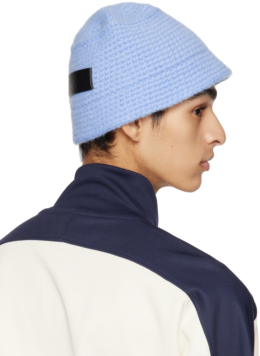 JW Anderson Blue HandKnit Bucket Hat JW Anderson