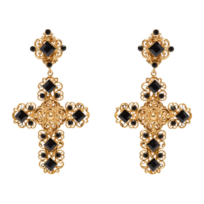 dolce and gabbana cross earrings