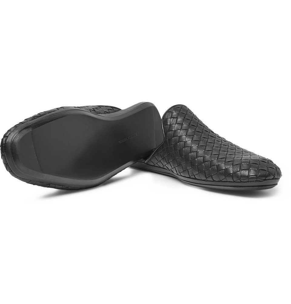 leather backless slippers