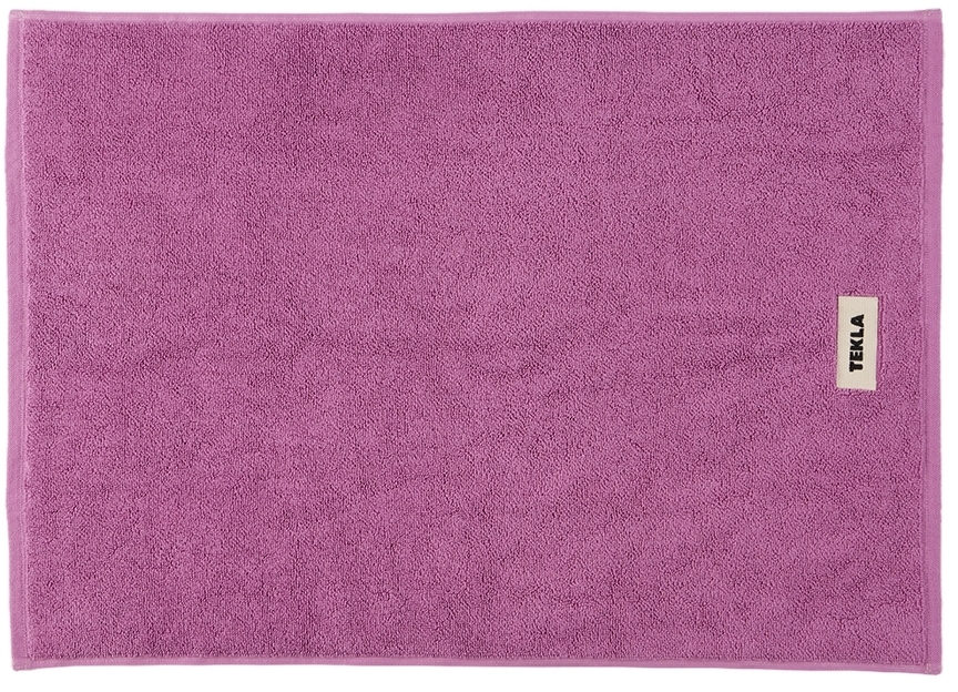 Tekla Pink Organic Cotton Bath Mat Tekla Fabrics