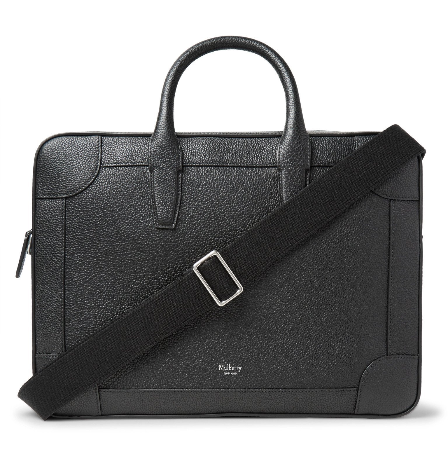 Mulberry - Belgrave Full-Grain Leather Briefcase - Black Mulberry