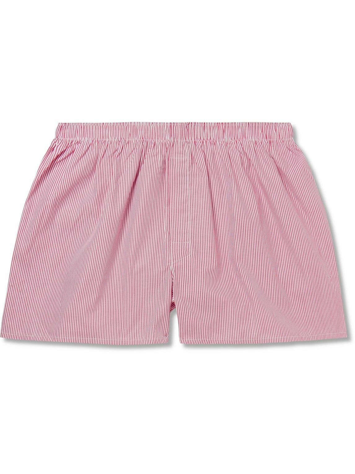 Photo: Sunspel - Striped Cotton Boxer Shorts - Pink