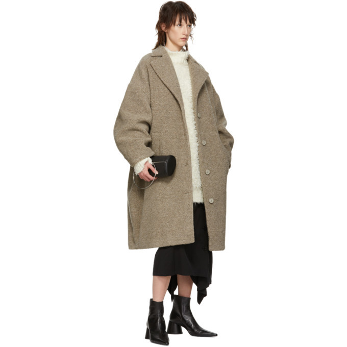 Mm6 Maison Margiela Taupe Cocoon Coat Mm6 Maison Margiela