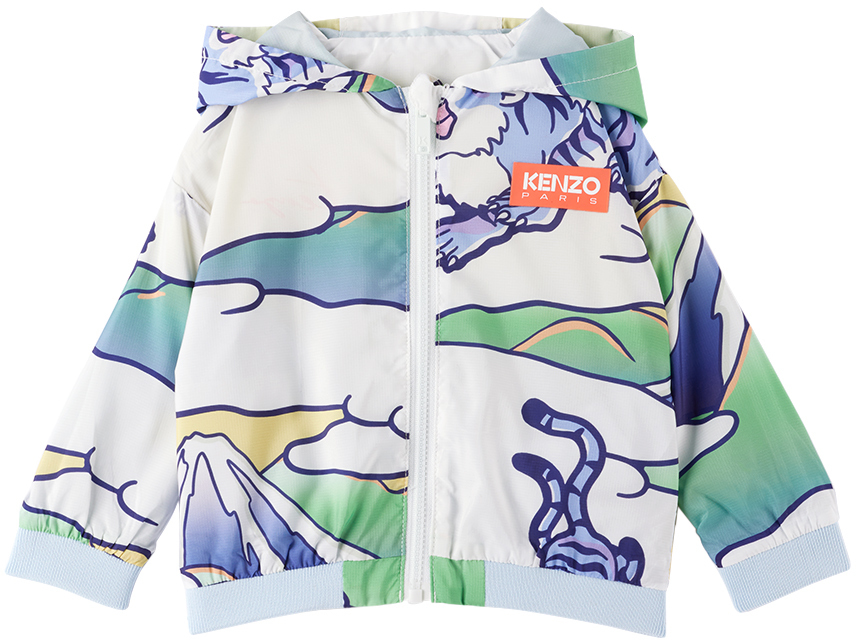 Kenzo Baby White Kenzo Paris Reversible Jacket Kenzo