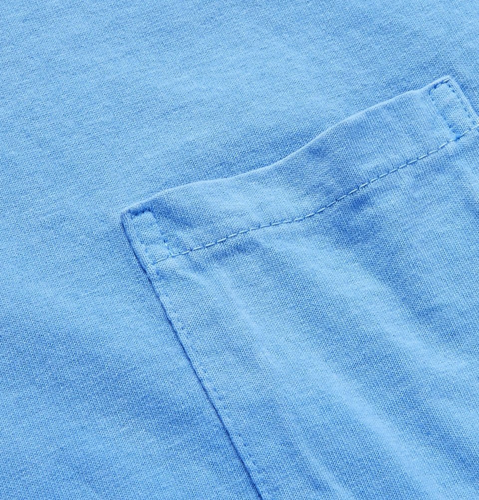 Velva Sheen - Garment-Dyed Cotton-Jersey T-Shirt - Blue Velva Sheen