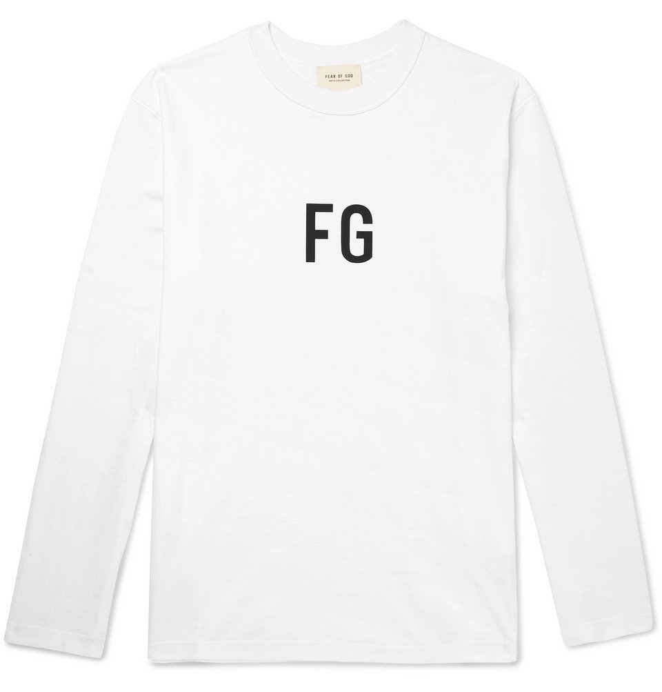 Fear of God - Logo-Print Cotton-Jersey T-Shirt - White Fear Of God