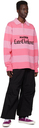 Late Checkout Pink Striped Polo