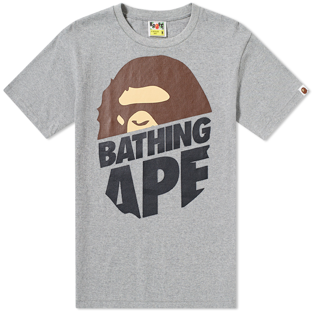 Vintage Bathing Ape Tee A Bathing Ape Checkered Big Head Logo T Shirt