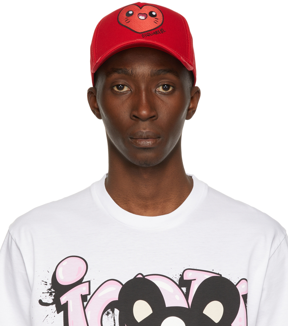 Dsquared2 Red Cartoon Cap Dsquared2