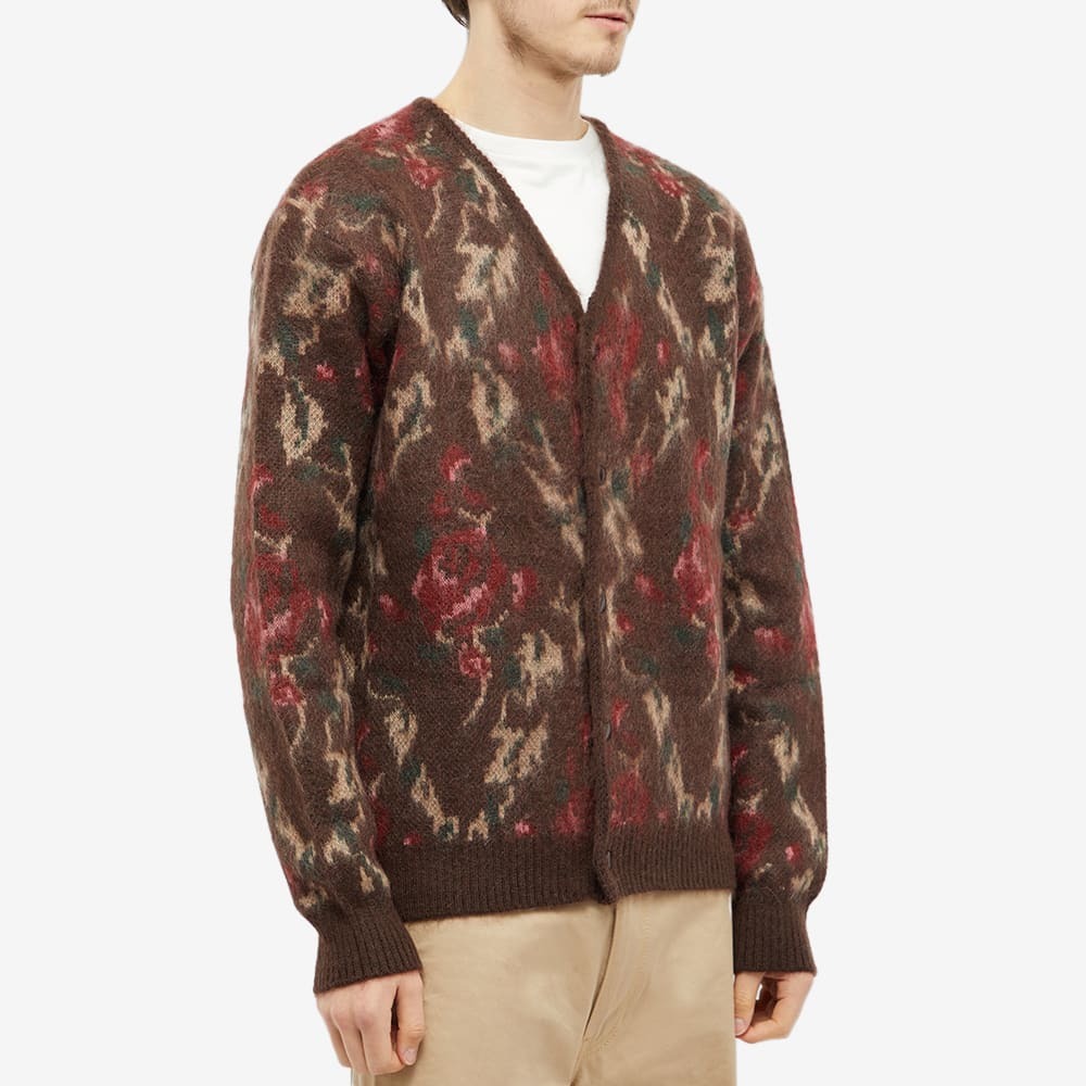 Needles Men's Mohair Rose Cardigan in Dark Brown Needles