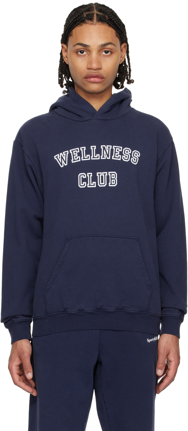 Sporty & Rich Navy 'Wellness Club' Hoodie Sporty & Rich