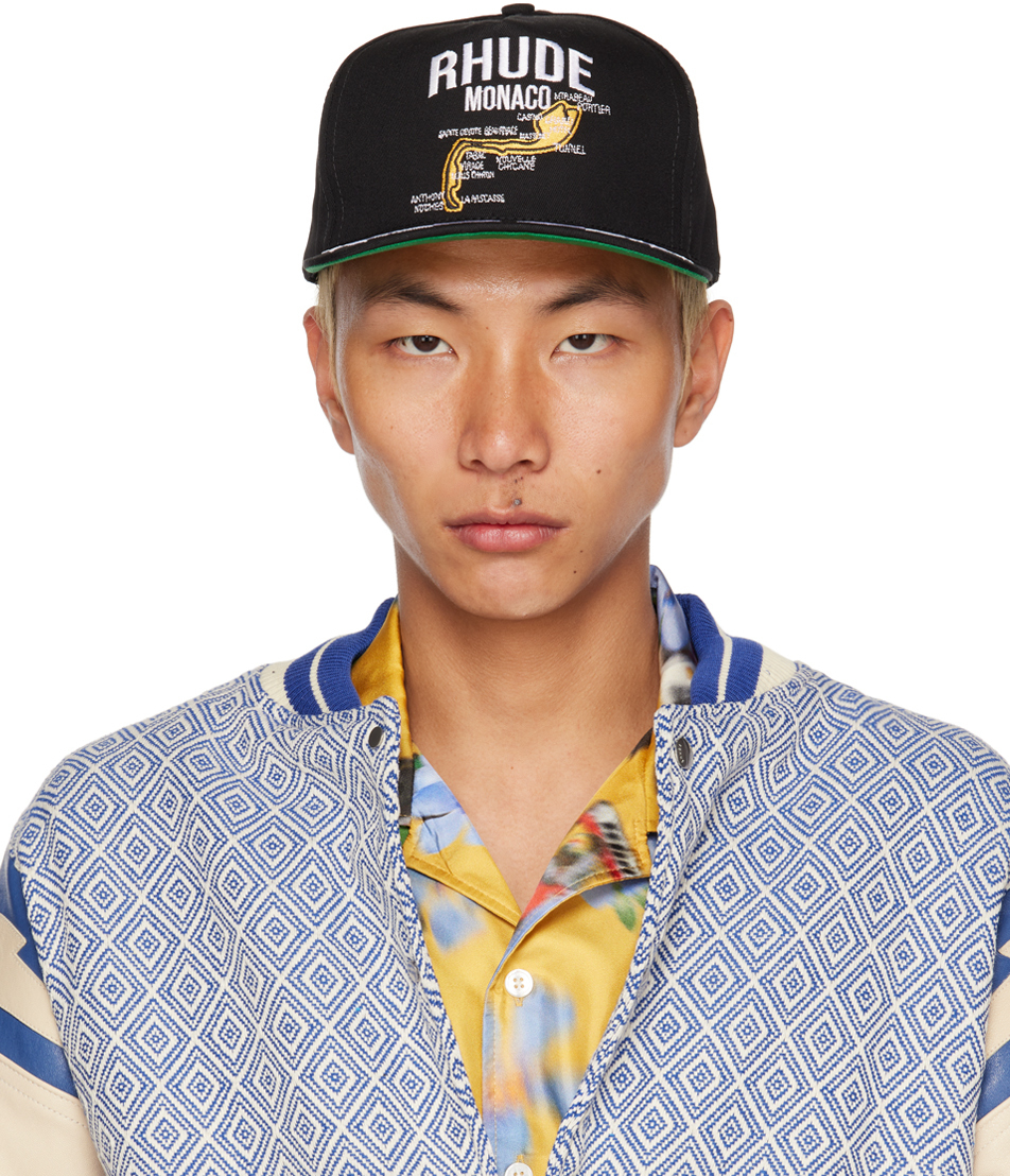 Rhude Black Monaco Souvenir Cap Rhude