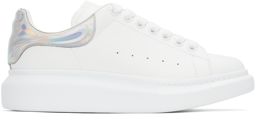 alexander mcqueen white & silver oversized sneakers