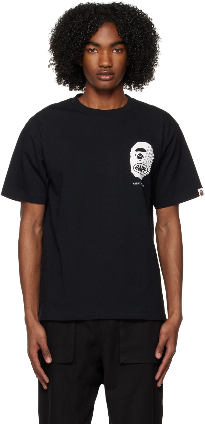 BAPE Black Soccer T-Shirt A Bathing Ape