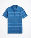 Brooks Brothers Men's Golden Fleece Slim Fit Stretch Cotton Thin Stripe Polo Shirt | Blue