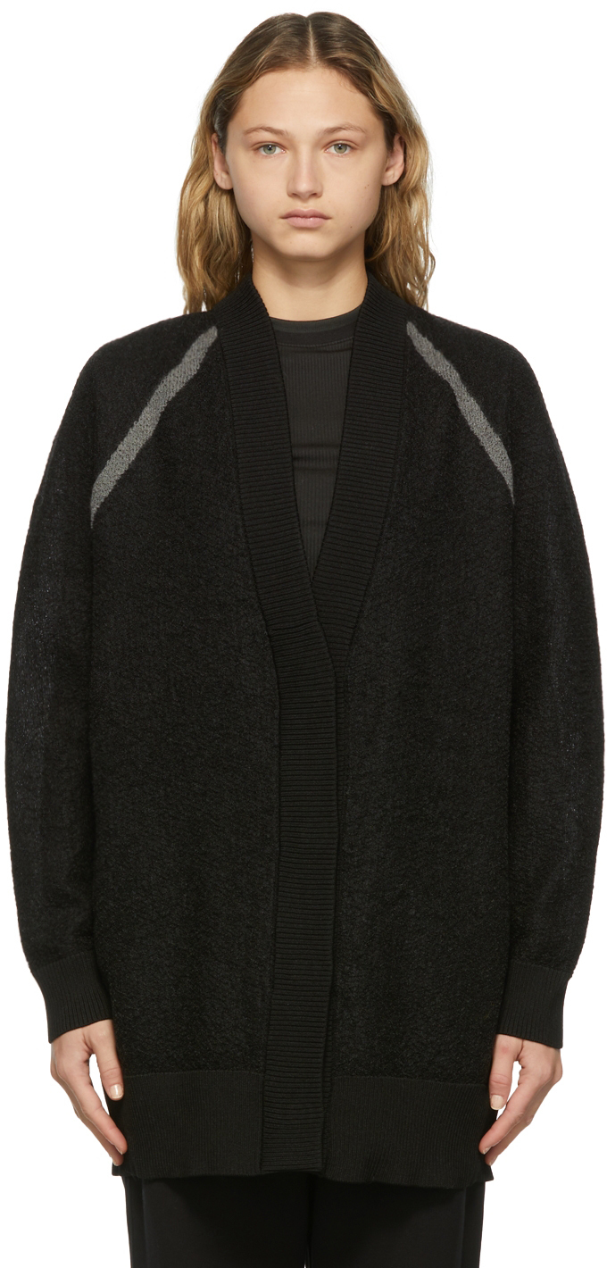 Y-3 Black Classic Sheer Knit Cardigan Y-3