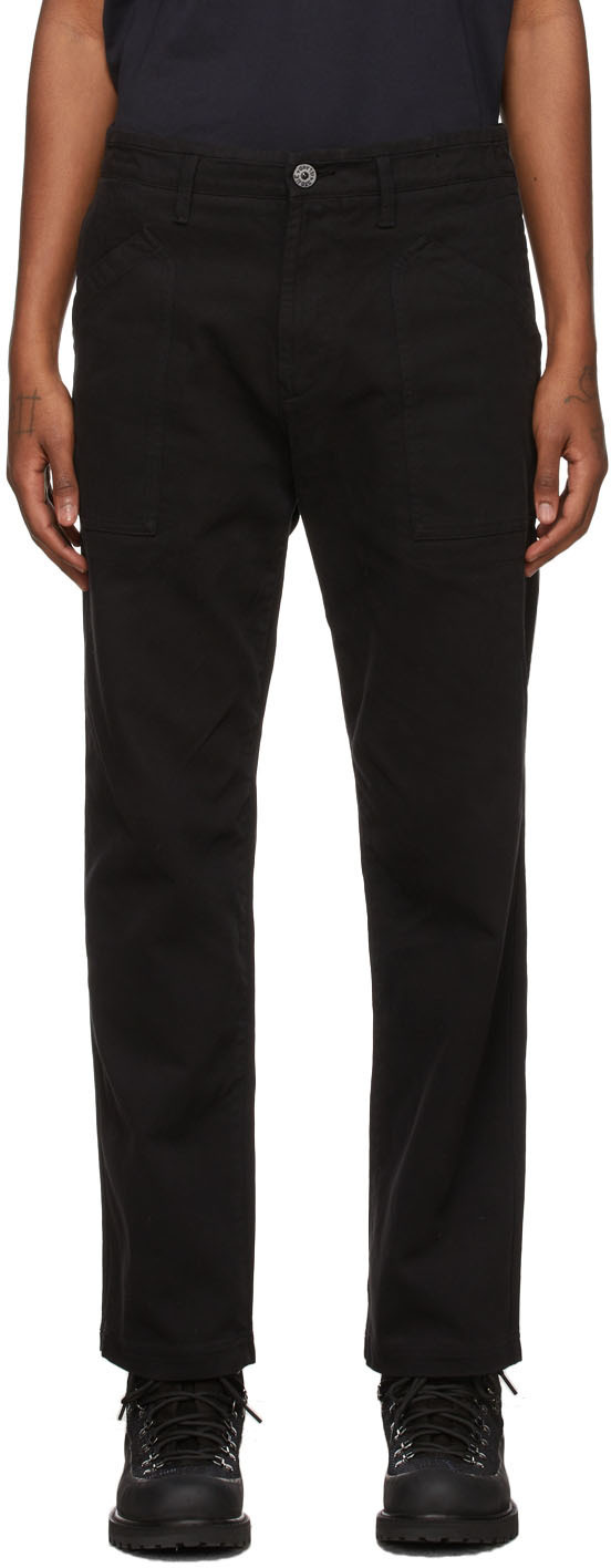 stone island black trousers