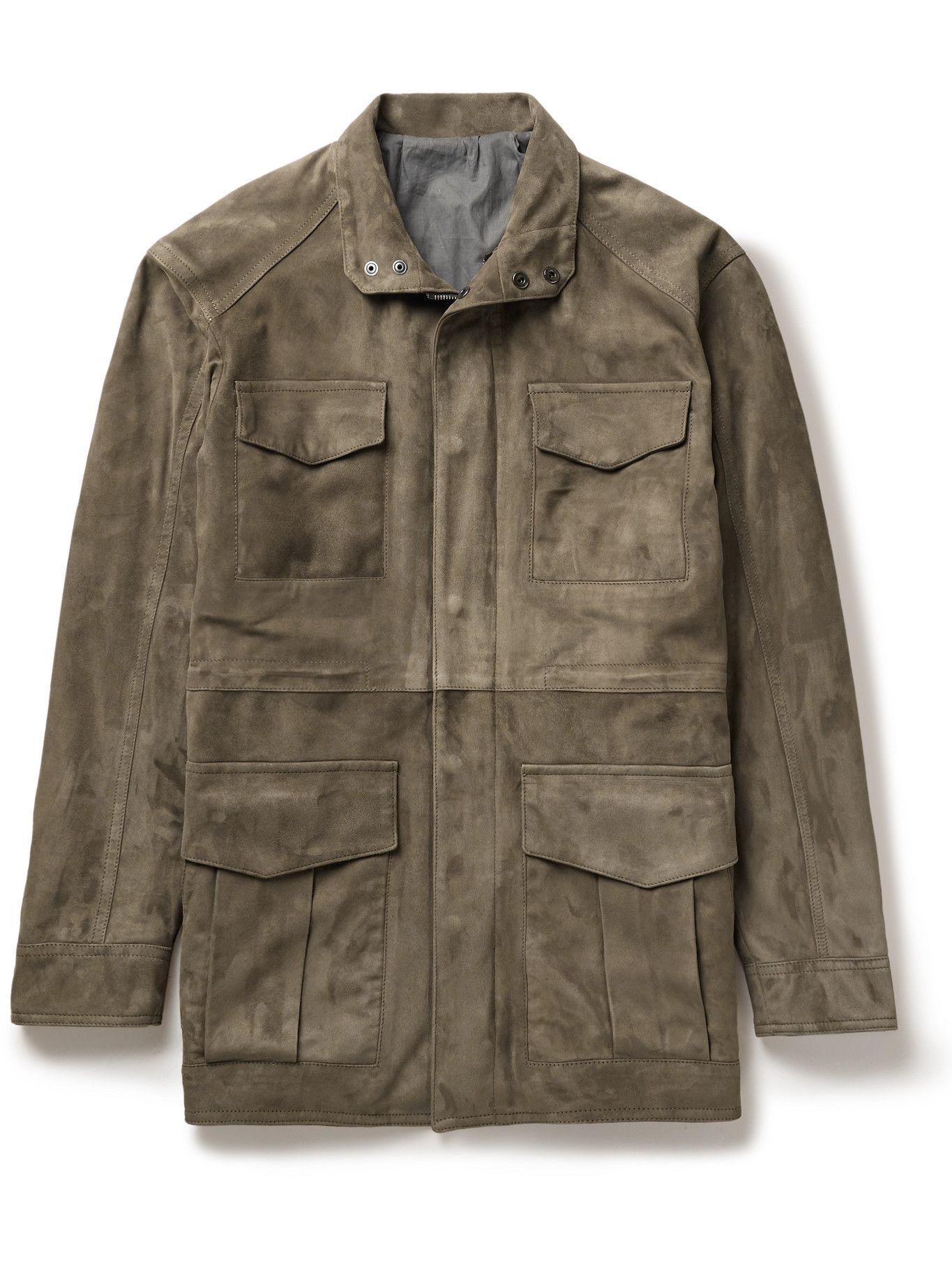 Stòffa - Suede Field Jacket - Green STÒFFA