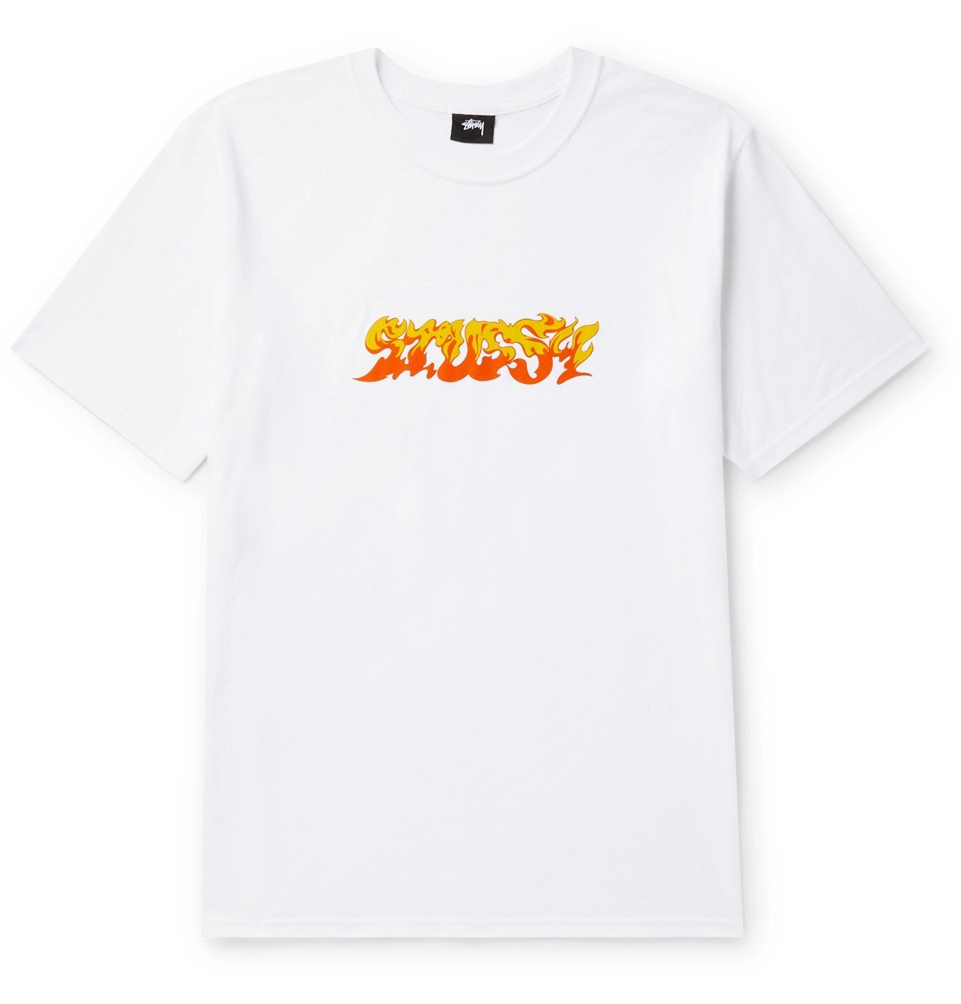 Stüssy - Logo-Print Cotton-Jersey T-Shirt - White Stussy