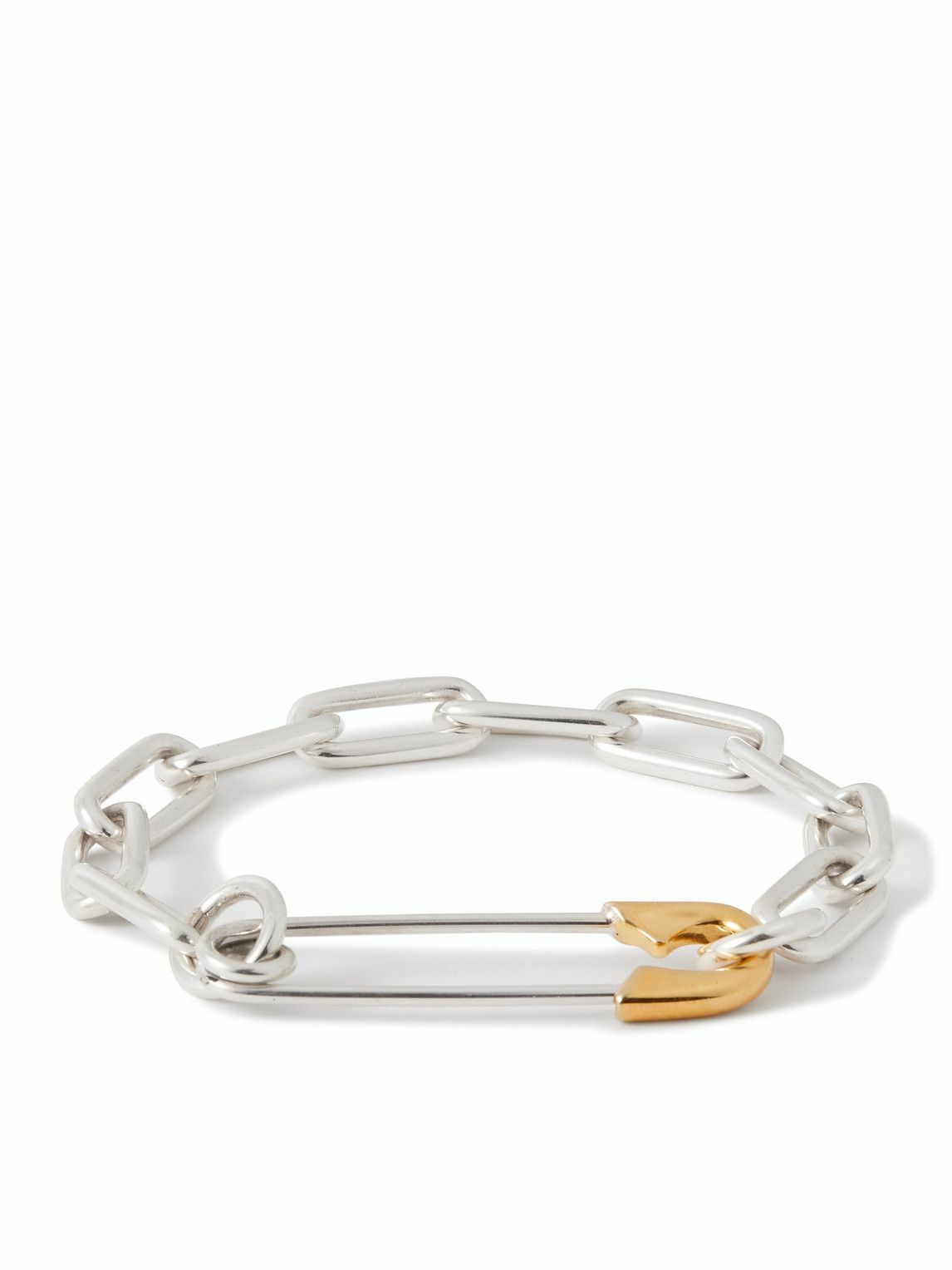 Photo: Jam Homemade - Safety Pin Silver, Gold-Plated and Diamond Bracelet